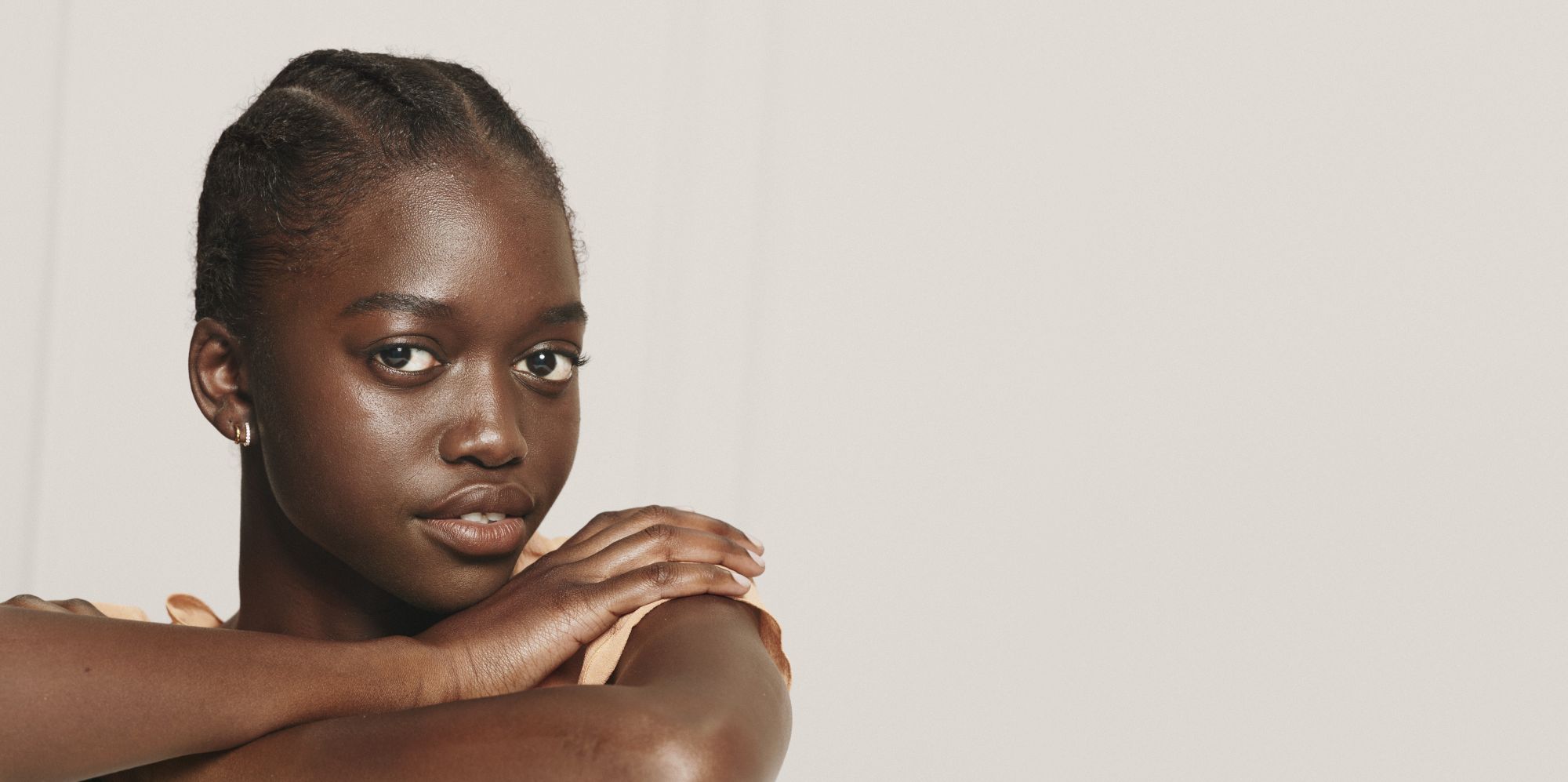 Model wearing Tinted Moisturizer