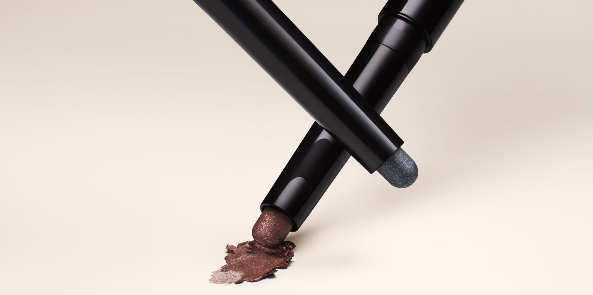 Caviar Stick Eye Shadow in 2 Jewel Tone Shades - Red and a Blue/Gray