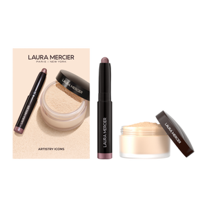 リップ製品セット Estée Lauder, Laura Mercier, Artistry Icons Translucent Loose Setting Powder and Mini Caviar Stick