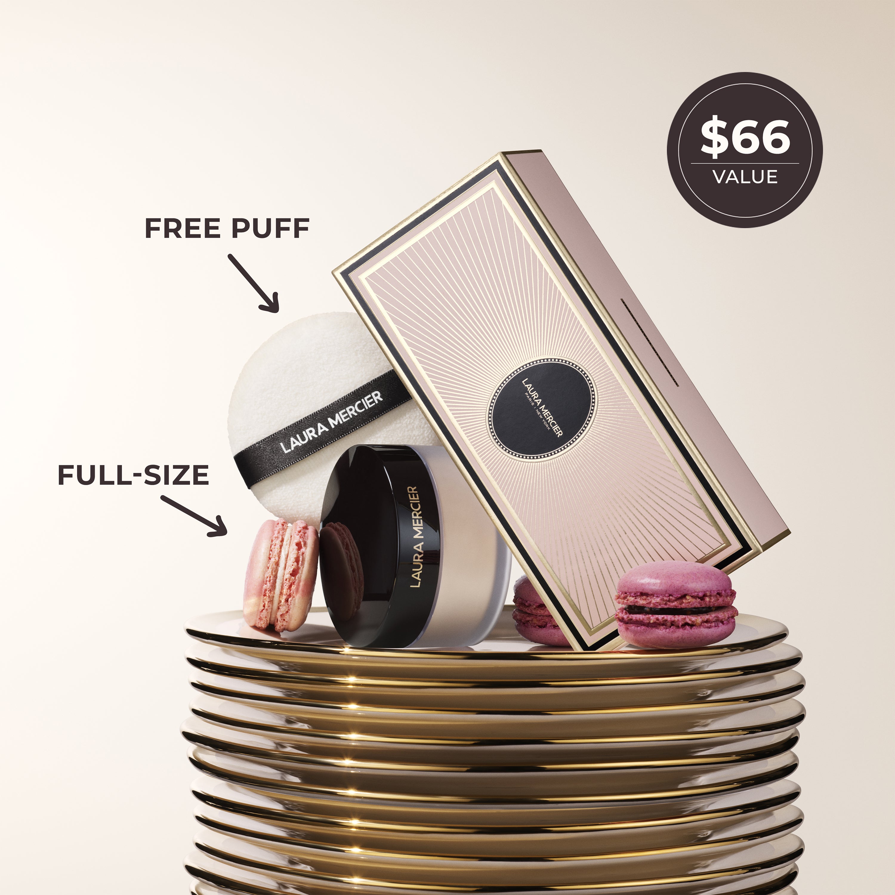 Indulgent Icons Ultra-Blur Translucent Loose Setting Powder + Puff View 2