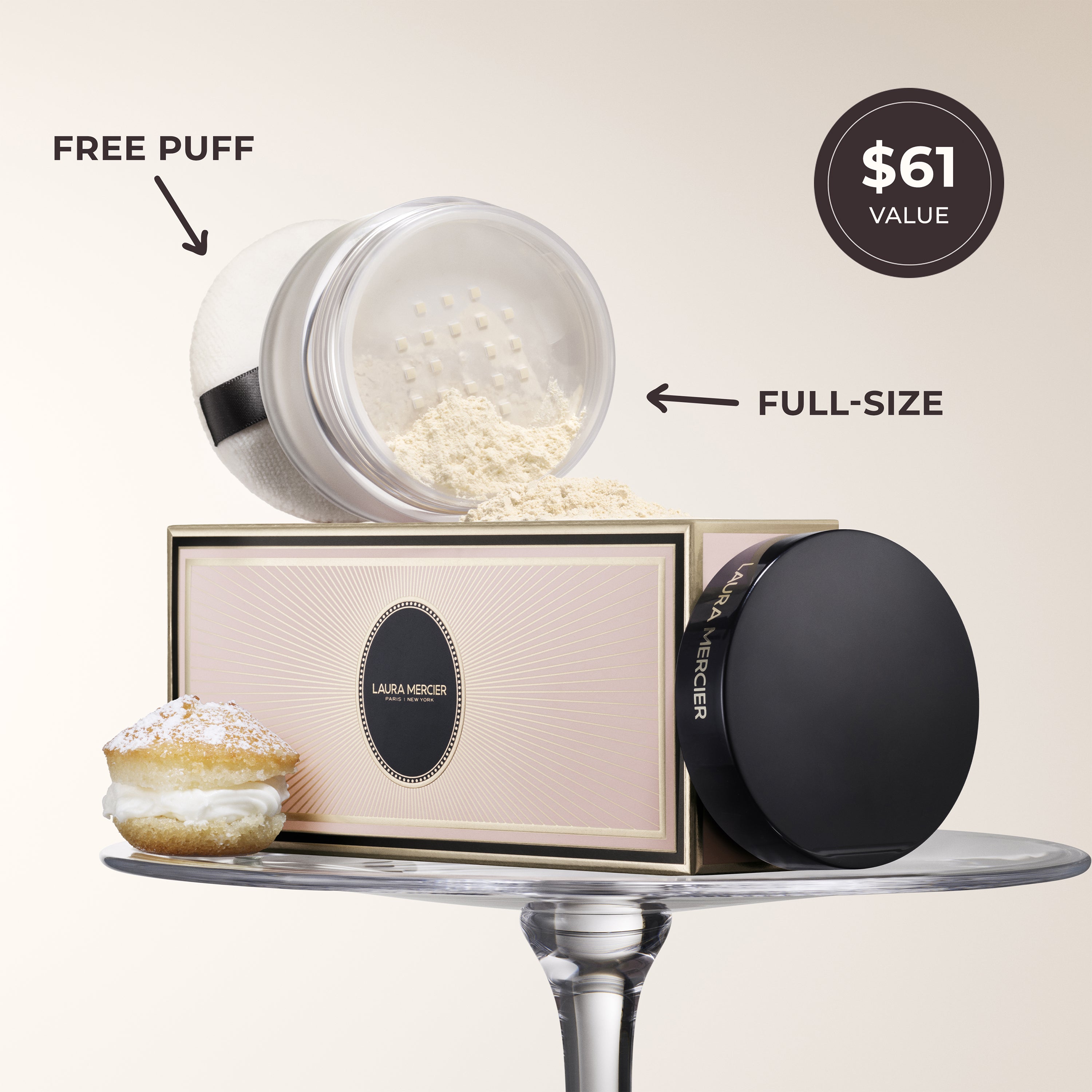 Indulgent Icons Translucent Loose Setting Powder + Puff View 2