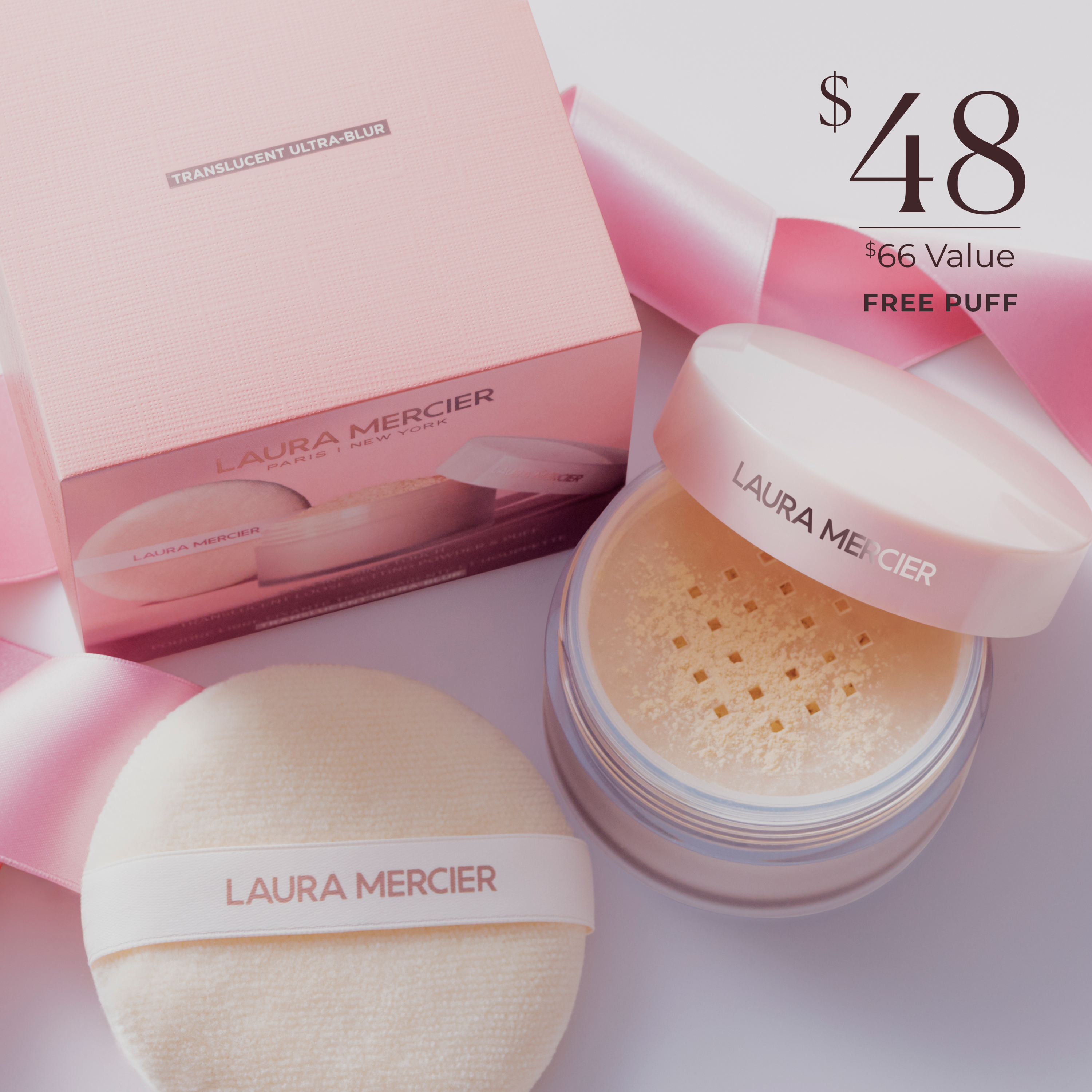 The Finishing Touch Translucent Loose Setting Powder & Puff Translucent Ultra-Blur
