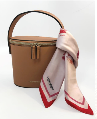 Bag and Lip Print Scarf